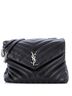 Saint Laurent 100% Leather Black Loulou Shoulder Bag Matelasse Chevron Leather Medium One size - photo 2