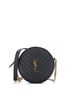 Saint Laurent 100% Leather Black Vinyle Round Camera Bag Matelasse Chevron Leather One size - photo 3