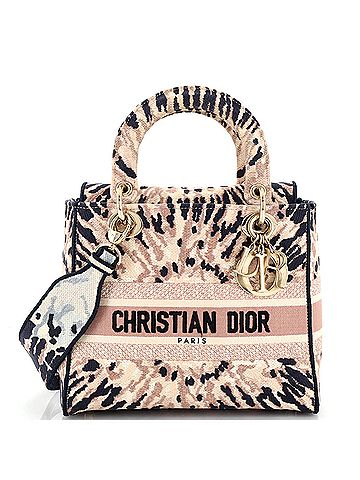 Christian Dior Lady D-Lite Bag Embroidered Canvas Medium (view 1)