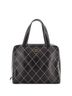 Chanel 100% Leather Black Surpique Zip Around Satchel Quilted Leather Large One size - photo 1