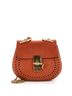 Chloé 100% Leather Brown Drew Crossbody Bag Perforated Leather Mini One size - photo 1