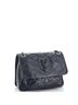 Saint Laurent 100% Leather Blue Niki Chain Flap Bag Matelasse Chevron Leather Baby One size - photo 3