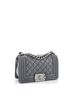 Chanel 100% Leather Gray So Black Boy Flap Bag Quilted Lambskin Small One size - photo 2