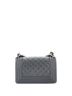 Chanel 100% Leather Gray So Black Boy Flap Bag Quilted Lambskin Small One size - photo 5