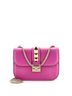 Valentino Garavani 100% Leather Purple Glam Lock Shoulder Bag Leather Small One size - photo 1