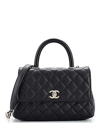 Chanel Coco Top Handle Bag Quilted Caviar Mini (view 1)