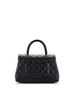 Chanel 100% Leather Black Coco Top Handle Bag Quilted Caviar Mini One size - photo 2