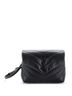 Saint Laurent 100% Leather Black Loulou Shoulder Bag Matelasse Chevron Leather Toy One size - photo 1