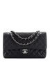 Chanel 100% Leather Black Vintage Classic Double Flap Bag Quilted Caviar Small One size - photo 3