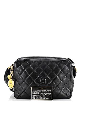 Chanel Vintage Diamond CC Camera Bag Quilted Leather Medium (view 2)