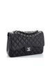 Chanel 100% Leather Black Classic Double Flap Bag Quilted Caviar Jumbo One size - photo 4