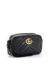 Gucci 100% Leather Black GG Marmont Shoulder Bag Matelasse Leather Mini One size - photo 4