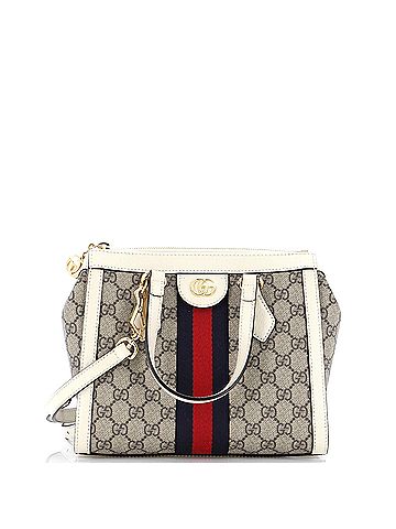 Gucci Ophidia Top Handle Tote GG Coated Canvas Small (view 1)