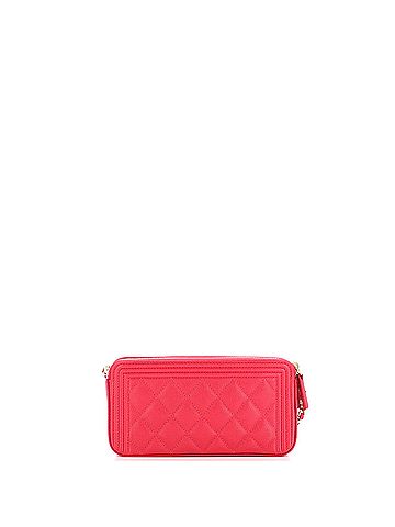 Chanel Boy Double Zip Clutch with Chain Quilted Caviar (view 2)