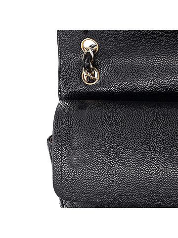 Chanel Vintage Classic Double Flap Bag Quilted Caviar Jumbo (view 1)