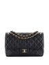 Chanel 100% Leather Black Vintage Classic Double Flap Bag Quilted Caviar Jumbo One size - photo 3