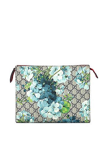 Gucci Toiletry Pouch Blooms Print GG Coated Canvas Large (view 1)