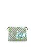 Gucci 100% Coatead Canvas Blue Toiletry Pouch Blooms Print GG Coated Canvas Large One size - photo 4