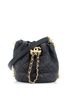 Chanel 100% Leather Black About Pearls Bucket Bag Quilted Calfskin Mini One size - photo 1