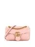 Gucci 100% Leather Pink GG Marmont Flap Bag Matelasse Leather Small One size - photo 1