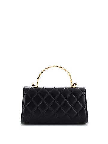 Chanel Top Handle Phone Holder with Chain Quilted Lambskin with Enamel (view 2)