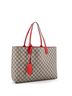 Gucci 100% Coatead Canvas Brown Reversible Tote GG Print Leather Medium One size - photo 3
