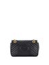 Gucci 100% Leather Black GG Marmont Flap Bag Matelasse Leather Small One size - photo 2