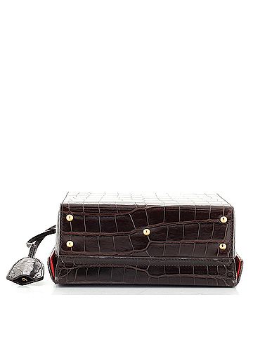 Mark Cross Grace Box Bag Crocodile Small (view 2)