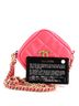 Chanel 100% Leather Pink Diamond Clutch with Chain Quilted Lambskin One size - photo 3