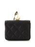 Chanel Black CC Pearl Coin Card Holder with Chain Quilted Caviar One size - photo 2