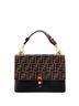 Fendi 100% Leather Black Kan I Bag Zucca Embossed Leather Medium One size - photo 1