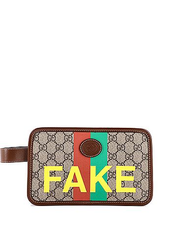 Gucci Fake/Not Cosmetic Case Printed GG Coated Canvas (view 1)
