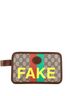 Gucci 100% Coated Canvas Brown Fake/Not Cosmetic Case Printed GG Coated Canvas One size - photo 1