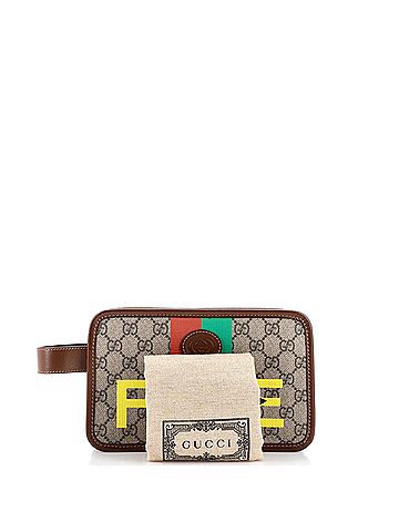 Gucci Fake/Not Cosmetic Case Printed GG Coated Canvas (view 2)