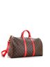 Louis Vuitton Brown Red Keepall Bandouliere Bag Monogram Canvas with Coquelicot Leather Trim 50 One size - photo 3