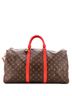 Louis Vuitton 100% Coated Canvas Brown Keepall Bandouliere Bag Monogram Canvas with Coquelicot Leather Trim 50 One size - photo 1