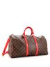Louis Vuitton 100% Coated Canvas Brown Keepall Bandouliere Bag Monogram Canvas with Coquelicot Leather Trim 50 One size - photo 3