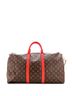 Louis Vuitton 100% Coated Canvas Brown Keepall Bandouliere Bag Monogram Canvas with Coquelicot Leather Trim 50 One size - photo 4