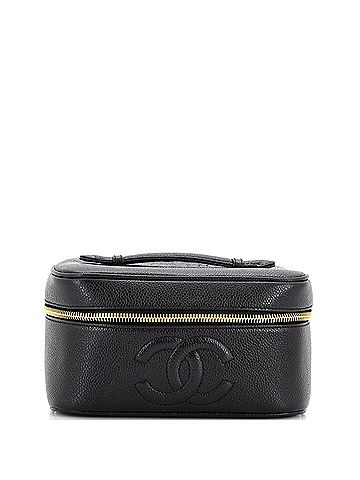 Chanel Vintage Timeless Cosmetic Case Caviar Medium (view 1)
