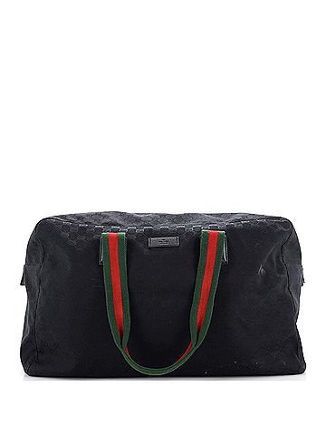Gucci Web Carry On Duffle Bag GG Canvas Large (view 1)
