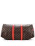 Louis Vuitton Red Brown Keepall Bandouliere Bag Monogram Canvas with Coquelicot Leather Trim 50 One size - photo 2