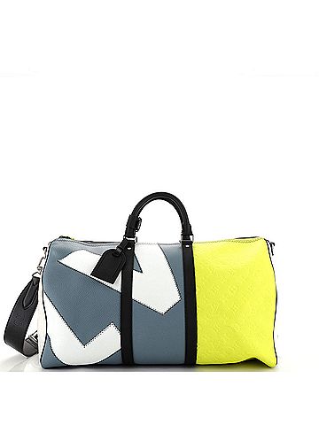 Louis Vuitton Keepall Bandouliere Bag Daybreak Colorblock Monogram Taurillon Leather 50 (view 1)