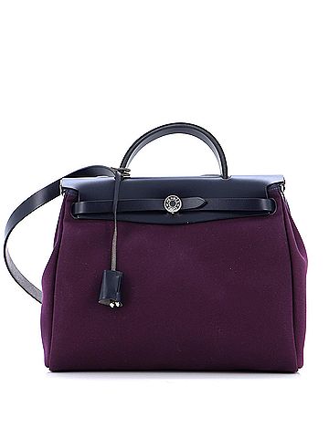 Hermès Herbag Zip Leather and Toile 31 (view 1)