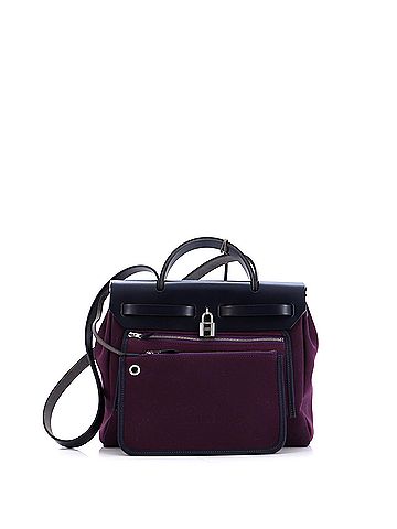 Hermès Herbag Zip Leather and Toile 31 (view 2)