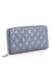Chanel 100% Leather Blue Zip Around Wallet Quilted Caviar Long One size - photo 4