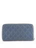 Chanel 100% Leather Blue Zip Around Wallet Quilted Caviar Long One size - photo 2