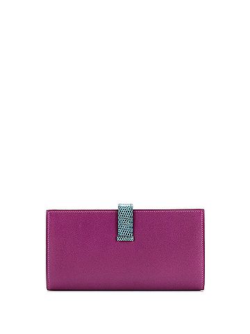 Hermès Bearn Wallet Tadelakt with Lizard Long (view 2)