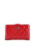 Chanel 100% Leather Red CC French Wallet Quilted Lambskin One size - photo 1