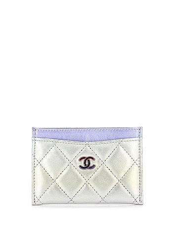 Chanel Classic Card Holder Quilted Gradient Metallic Calfskin with Gradient Hardware (view 1)