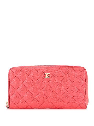 Chanel Zip Around Wallet Quilted Caviar Long (view 1)